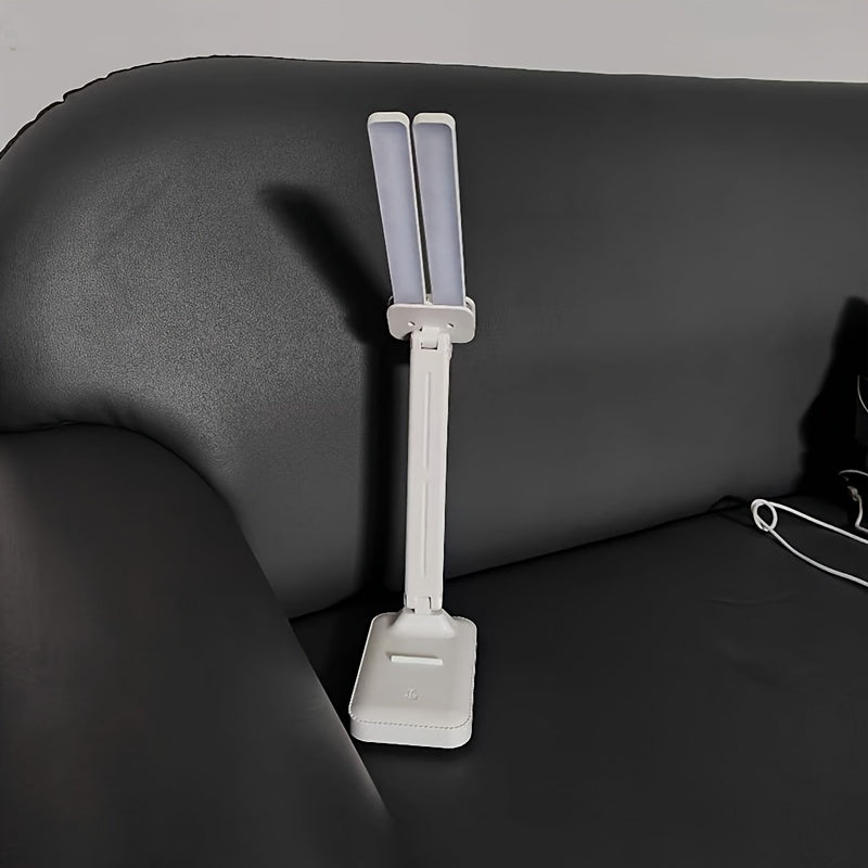 Lampe pliante blanche à double tête