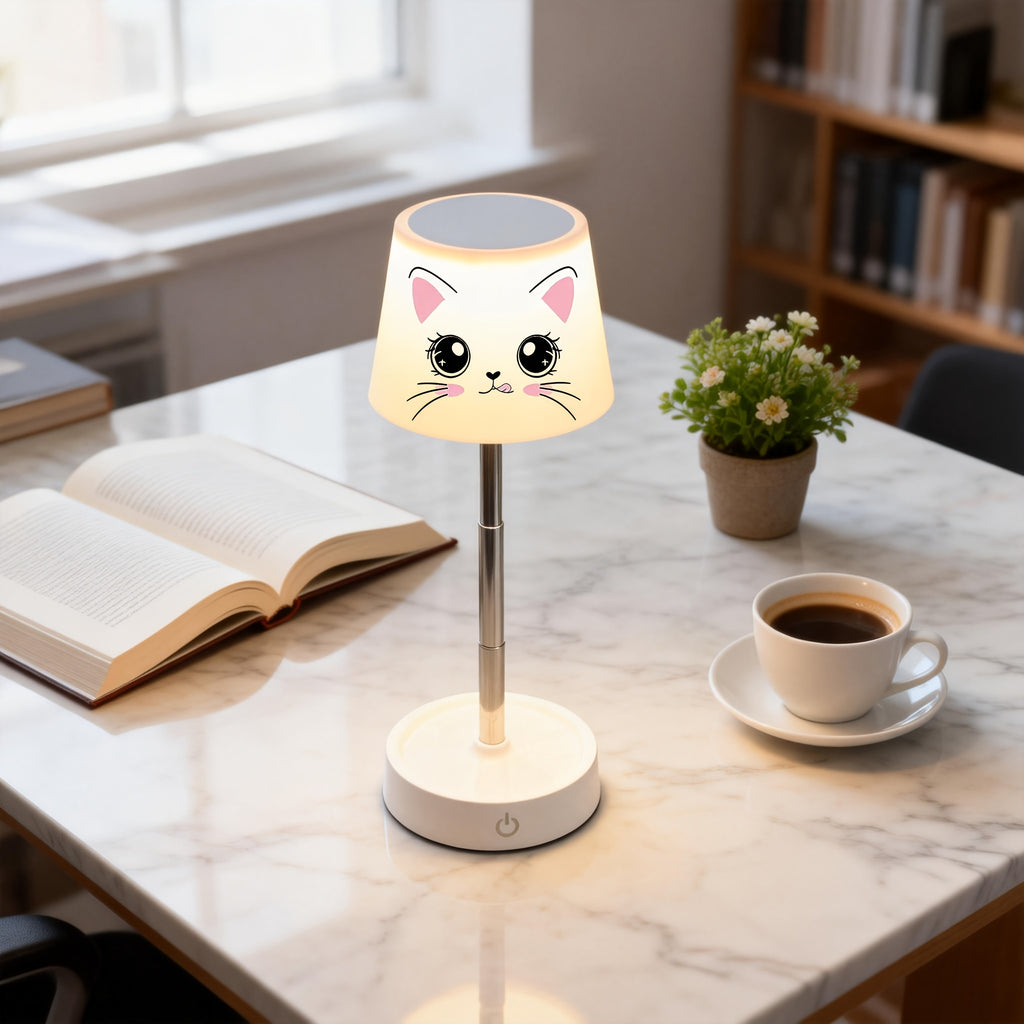 Lampe de bureau enfant chat sans fil - Réglable en hauteur — photo 7