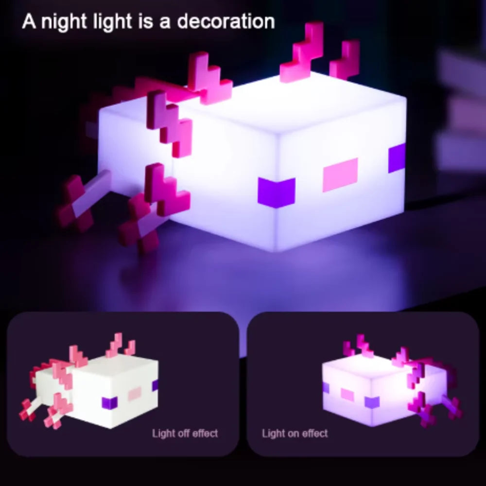 Lampe de bureau enfant Minecraft - Axolotl pixelisé LED — photo 6