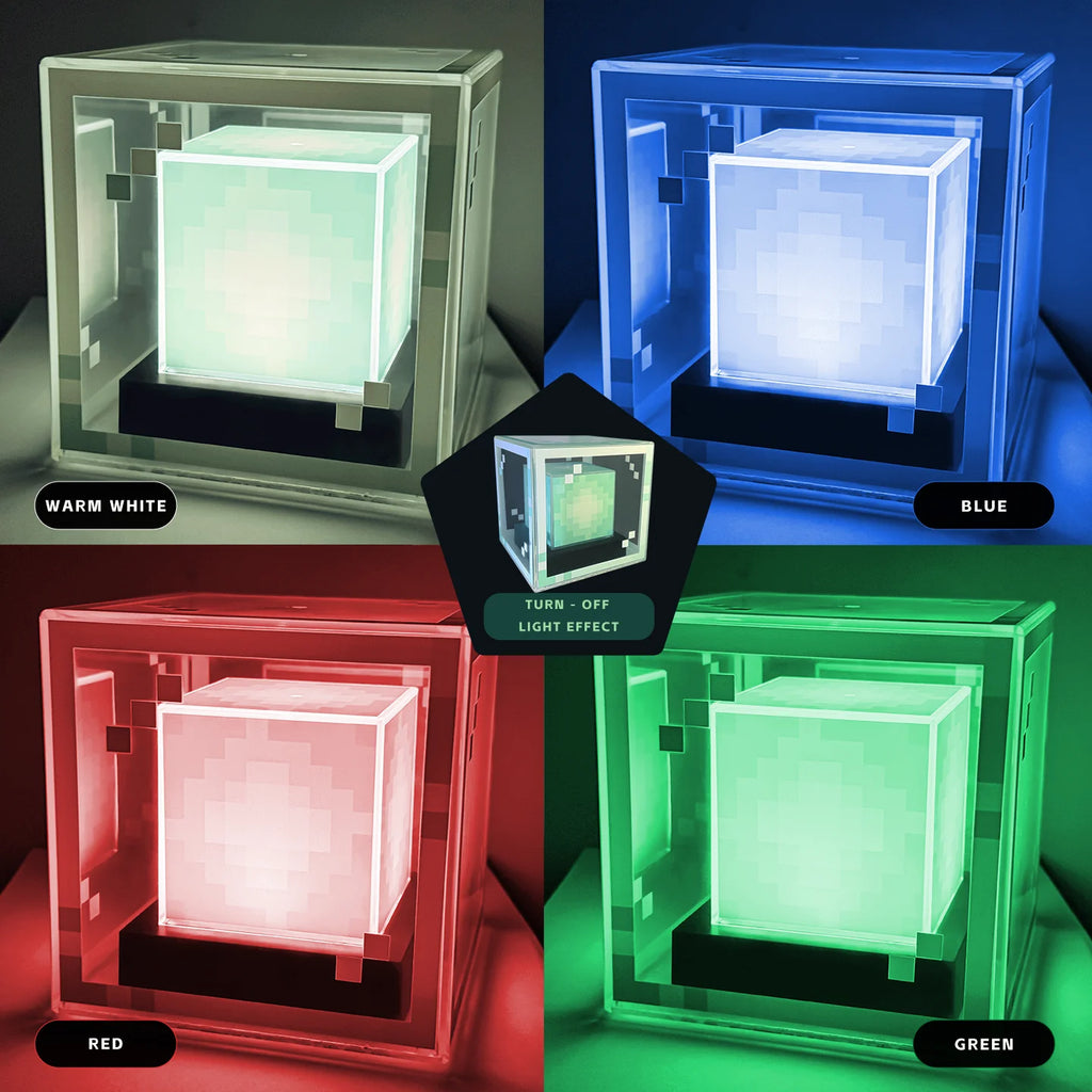 Lampe de bureau enfant Minecraft - Balise pixelisée LE — photo 3