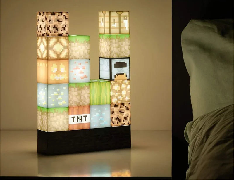 Lampe de bureau enfant Minecraft - Blocs empilables LED — photo 1 Image