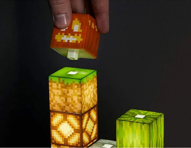 Lampe de bureau enfant Minecraft - Blocs empilables LED — photo 2 Image