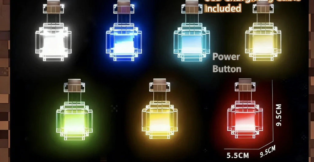 Lampe de bureau enfant Minecraft - Potion pixelisée LED — photo 3