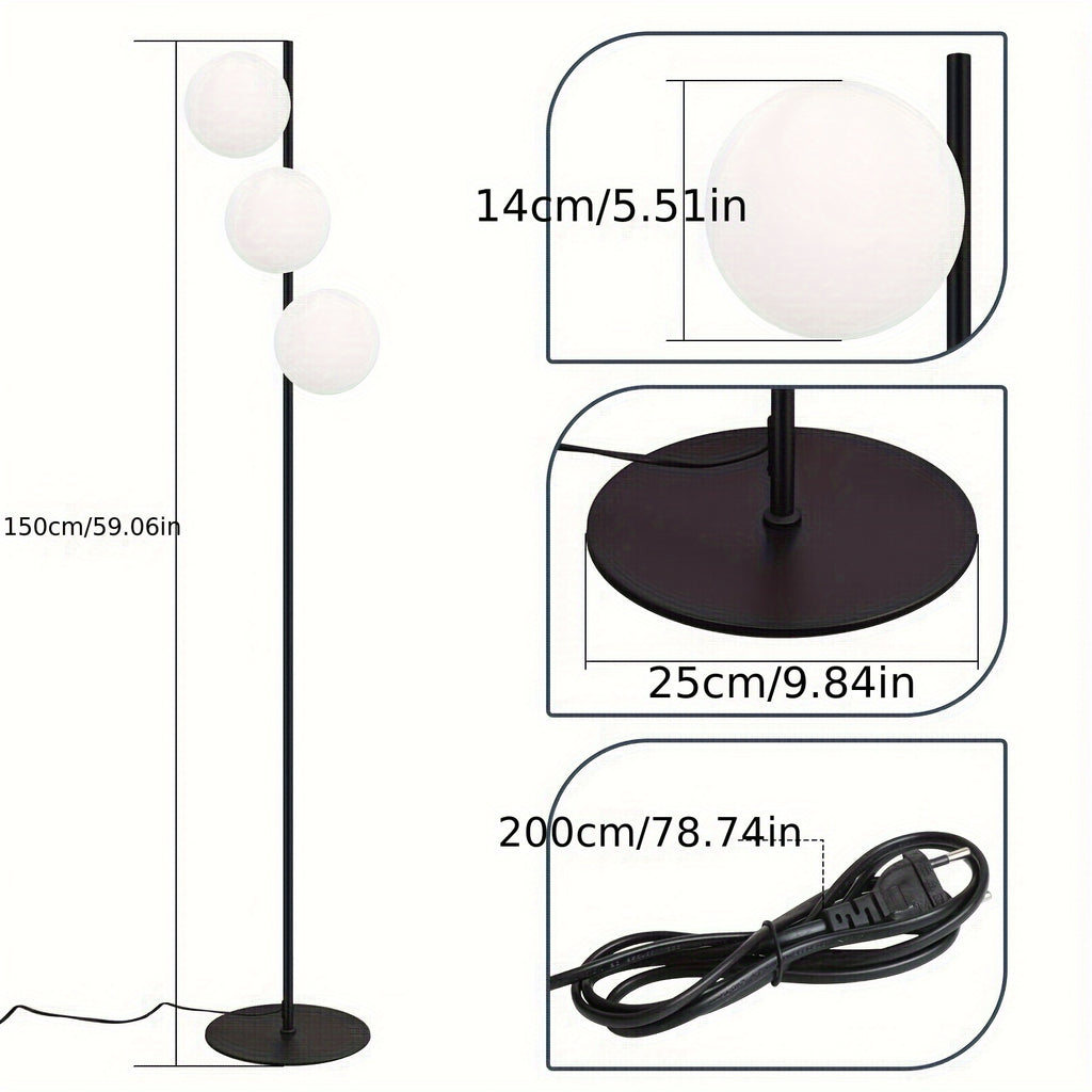 Lampe de bureau à globes de verre opale, une ou trois flammes