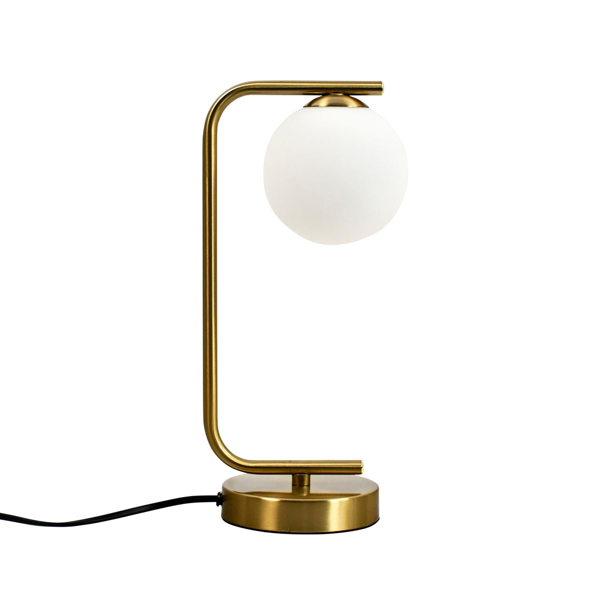 Lampe de bureau en laiton satiné - Globe en verre design — photo 3