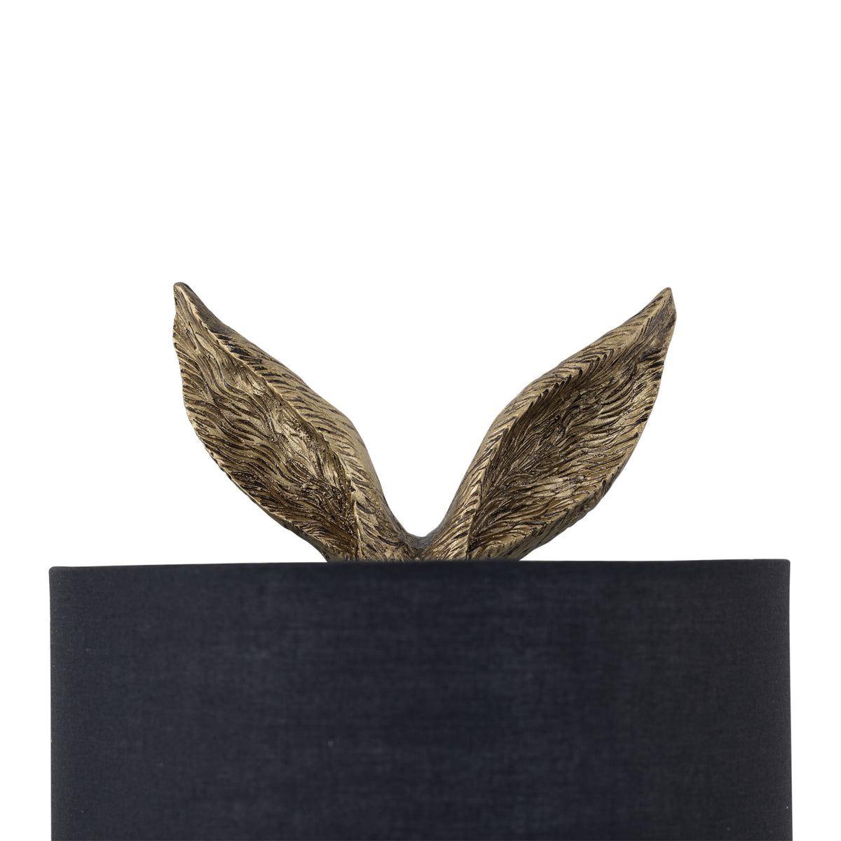 Lampe de bureau lapin doré - Statuette déco abat-jour noir — photo 2
