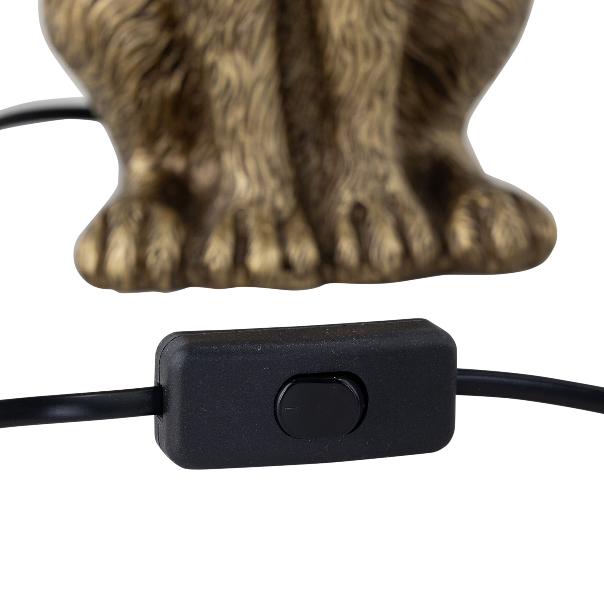 Lampe de bureau lapin doré - Statuette déco abat-jour noir — photo 4 Image