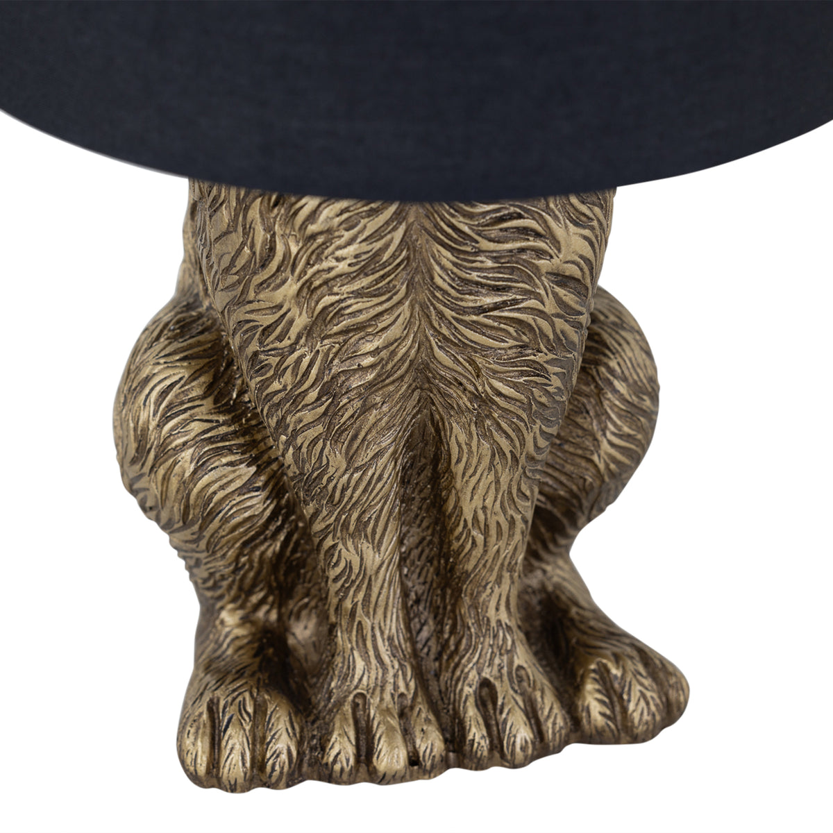 Lampe de bureau lapin doré - Statuette déco abat-jour noir — photo 5