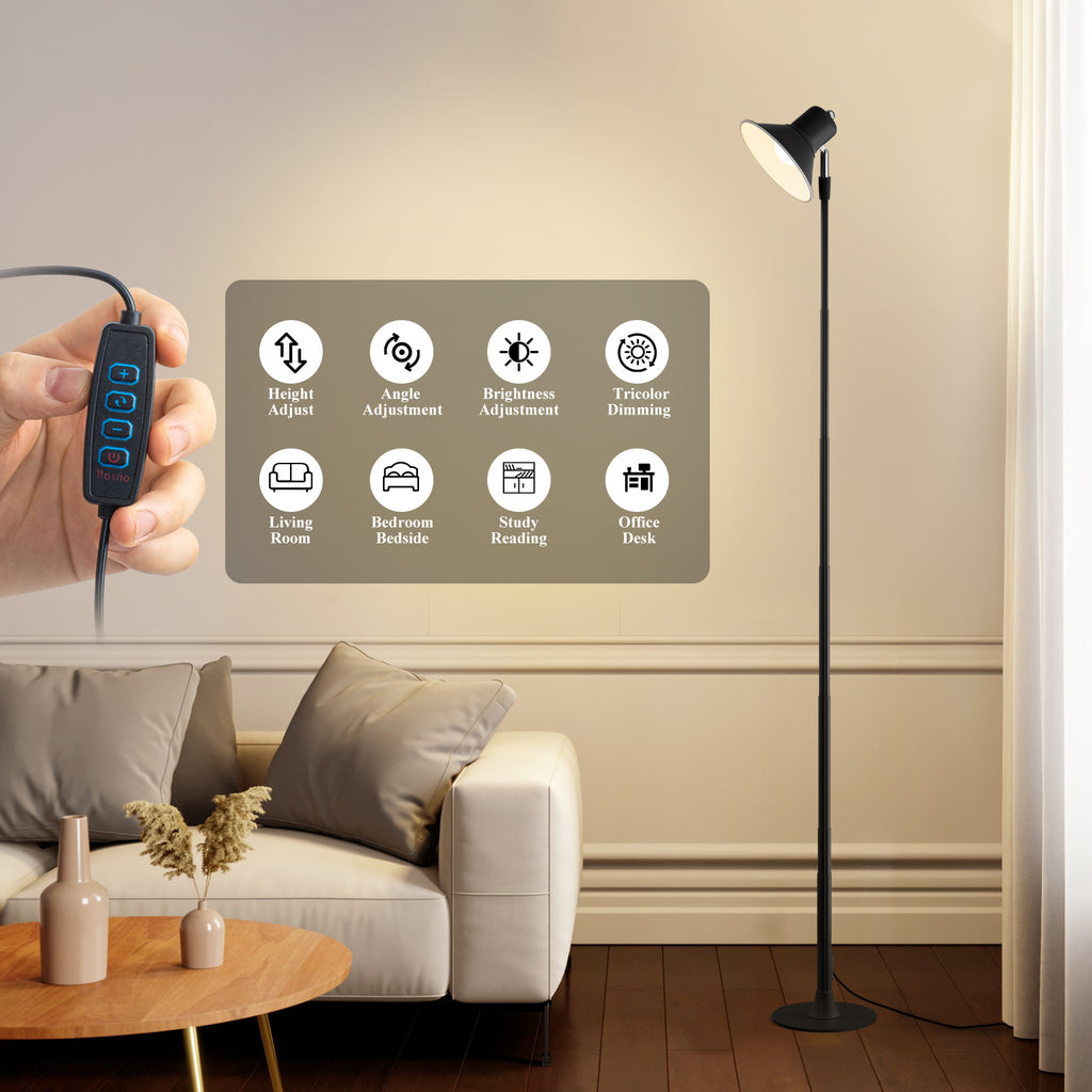 Lampe de bureau LED à boîtier de commande posé sur le câble