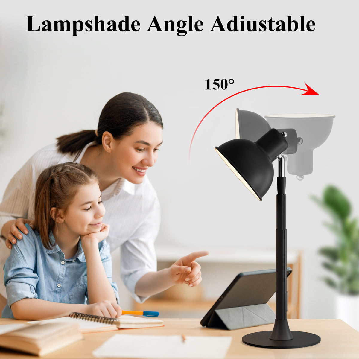 Lampe de bureau LED à boîtier de commande posé sur le câble