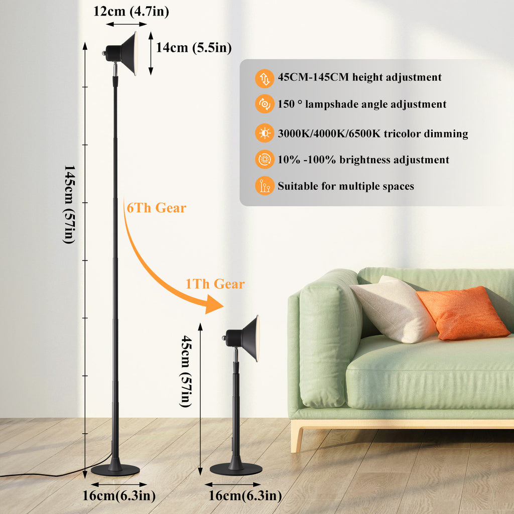 Lampe de bureau LED à boîtier de commande posé sur le câble