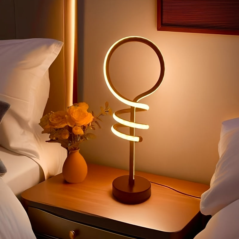 Lampe de bureau LED en boucle nouée de 46 cm en aluminium