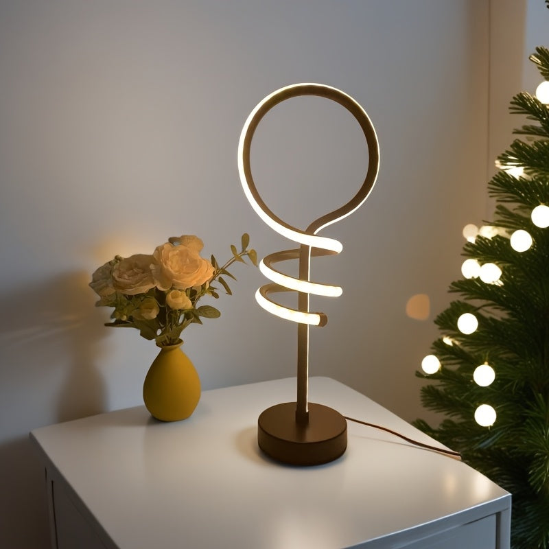 Lampe de bureau LED en boucle nouée de 46 cm en aluminium