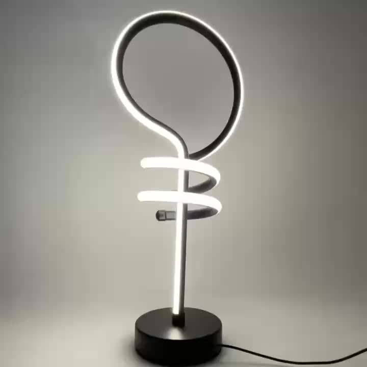 Lampe de bureau LED en boucle nouée de 46 cm en aluminium