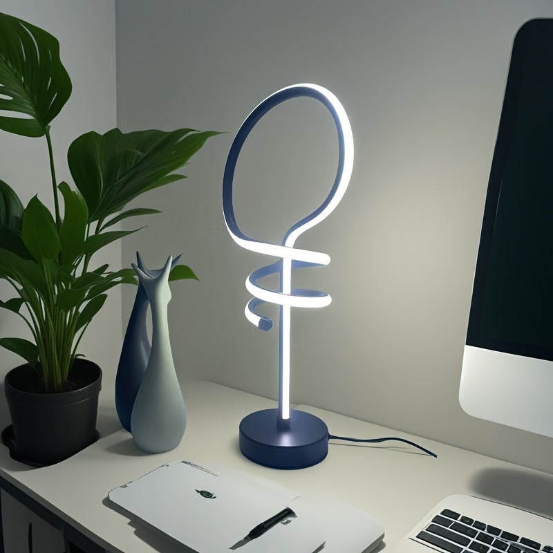 Lampe de bureau LED en boucle nouée de 46 cm en aluminium