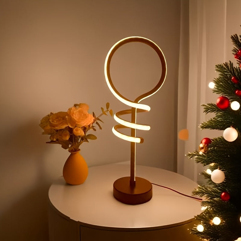 Lampe de bureau LED en boucle nouée de 46 cm en aluminium