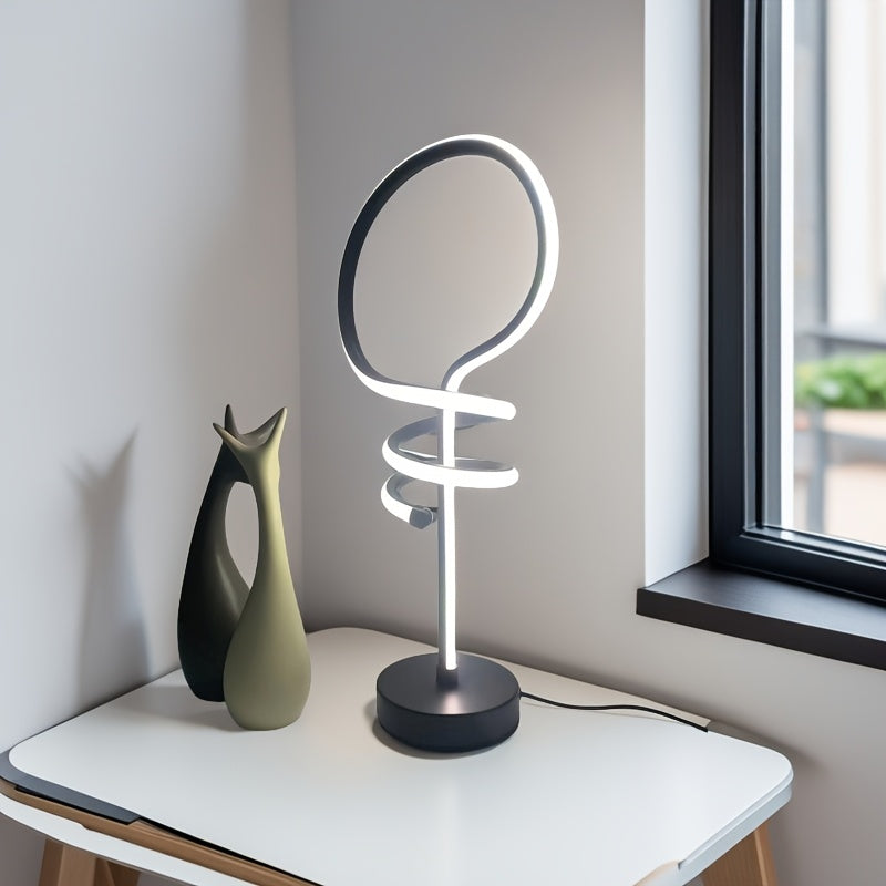 Lampe de bureau LED en boucle nouée de 46 cm en aluminium