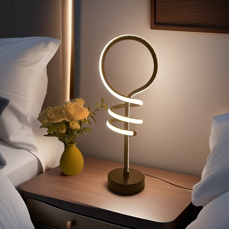 Lampe de bureau LED en boucle nouée de 46 cm en aluminium