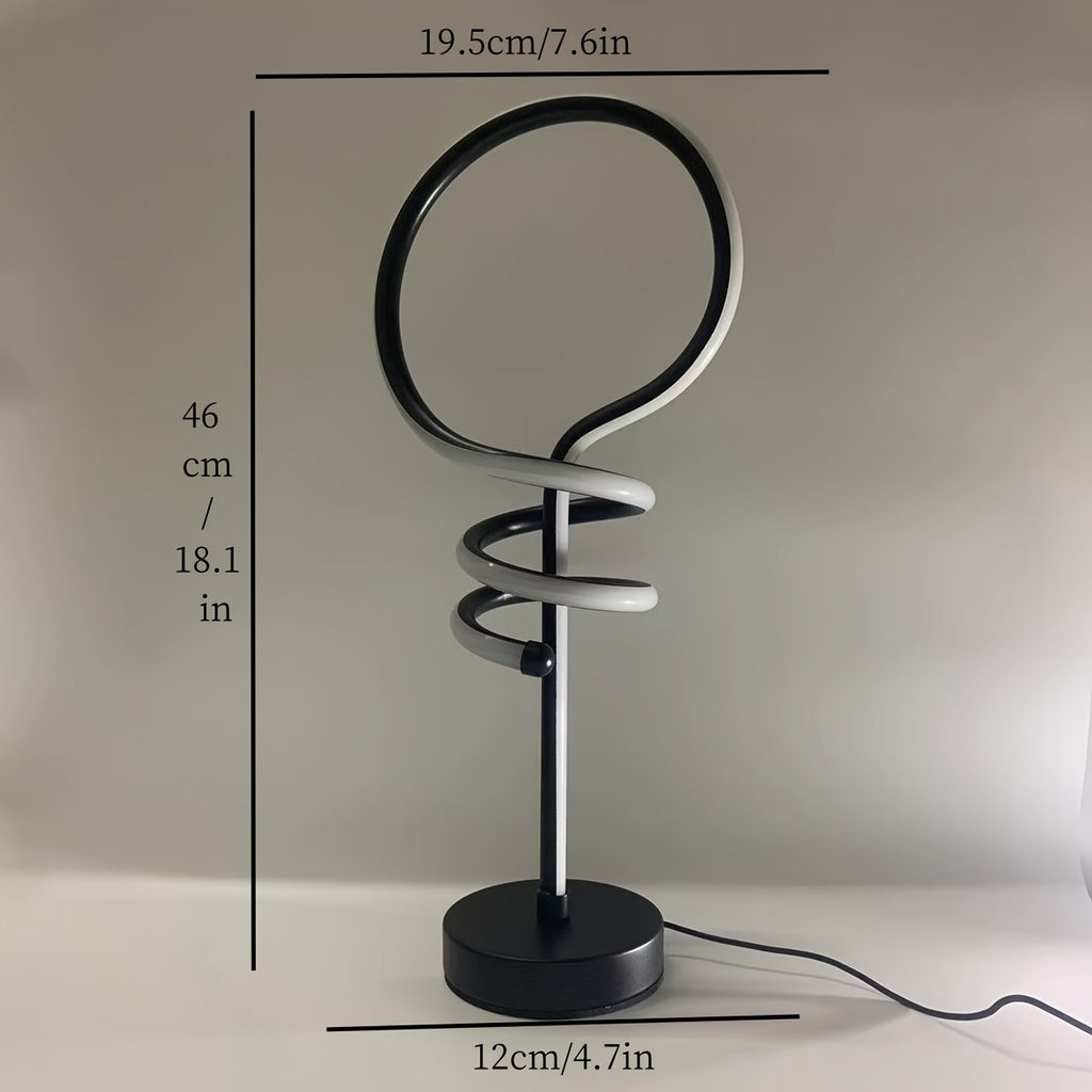 Lampe de bureau LED en boucle nouée de 46 cm en aluminium