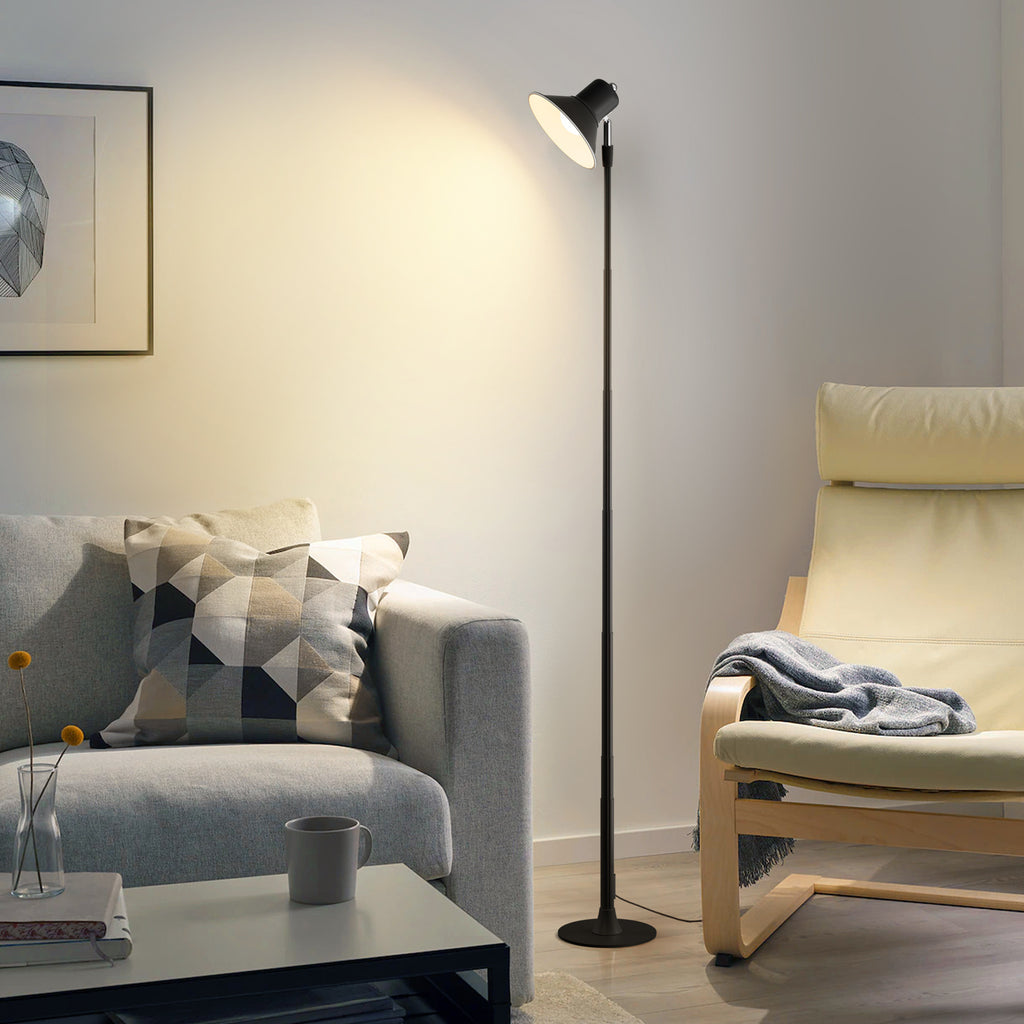 Lampe de bureau LED à mât réglable de 45 à 145 cm, trois blancs