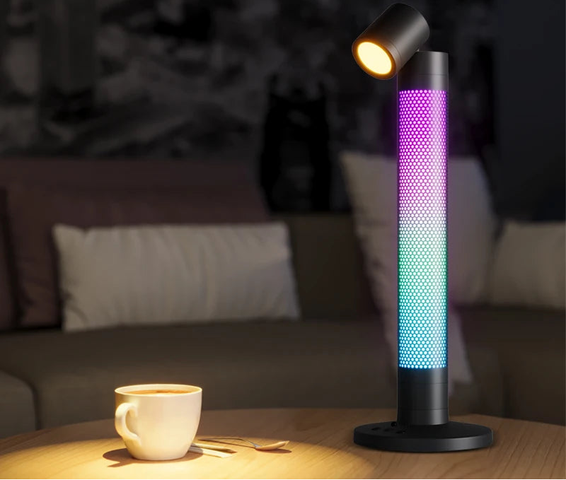 Lampe de bureau LED RGB connectée - Ambiance et rythme sonore — photo 6