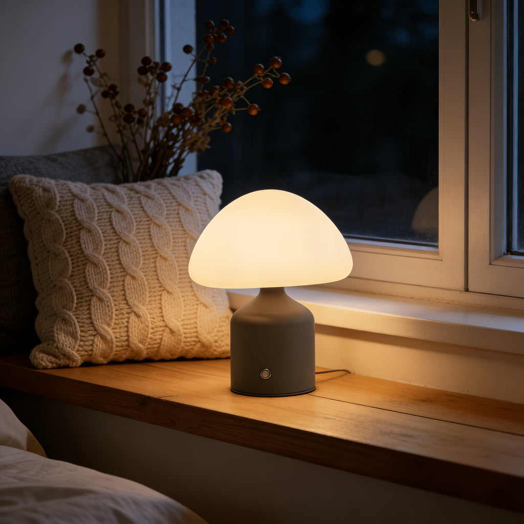 Lampe de bureau LED sans fil - Champignon tactile réglable — photo 1