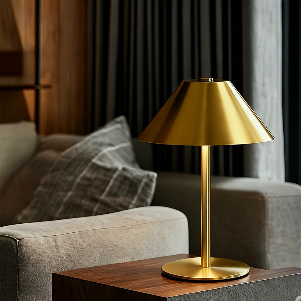 Lampe de bureau LED sans fil dorée - Design champignon — photo 3