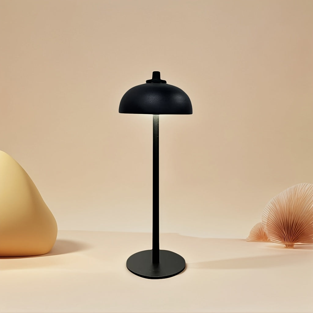 Lampe de bureau LED sans fil tactile - Métal noir mat — photo 4 Image