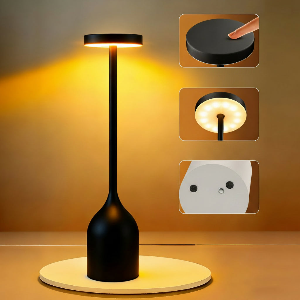 Lampe de bureau LED sans fil tactile - Design minimaliste — photo 6 Image