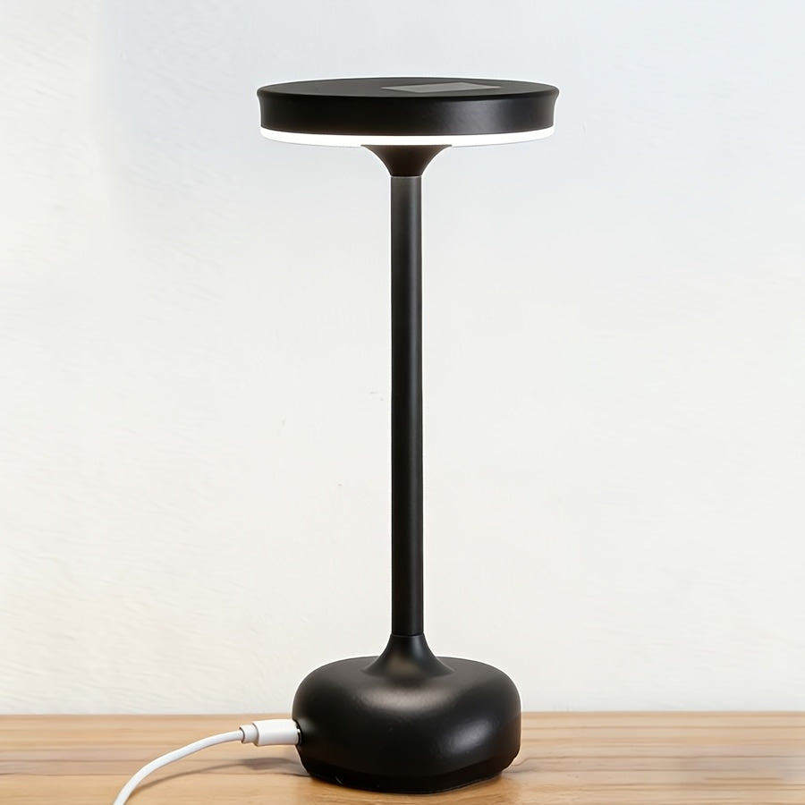 Lampe de bureau LED sans fil tactile - Métal noir design — photo 2