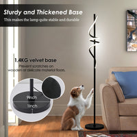 Lampe de bureau LED en spirale noire de 175 cm, tactile