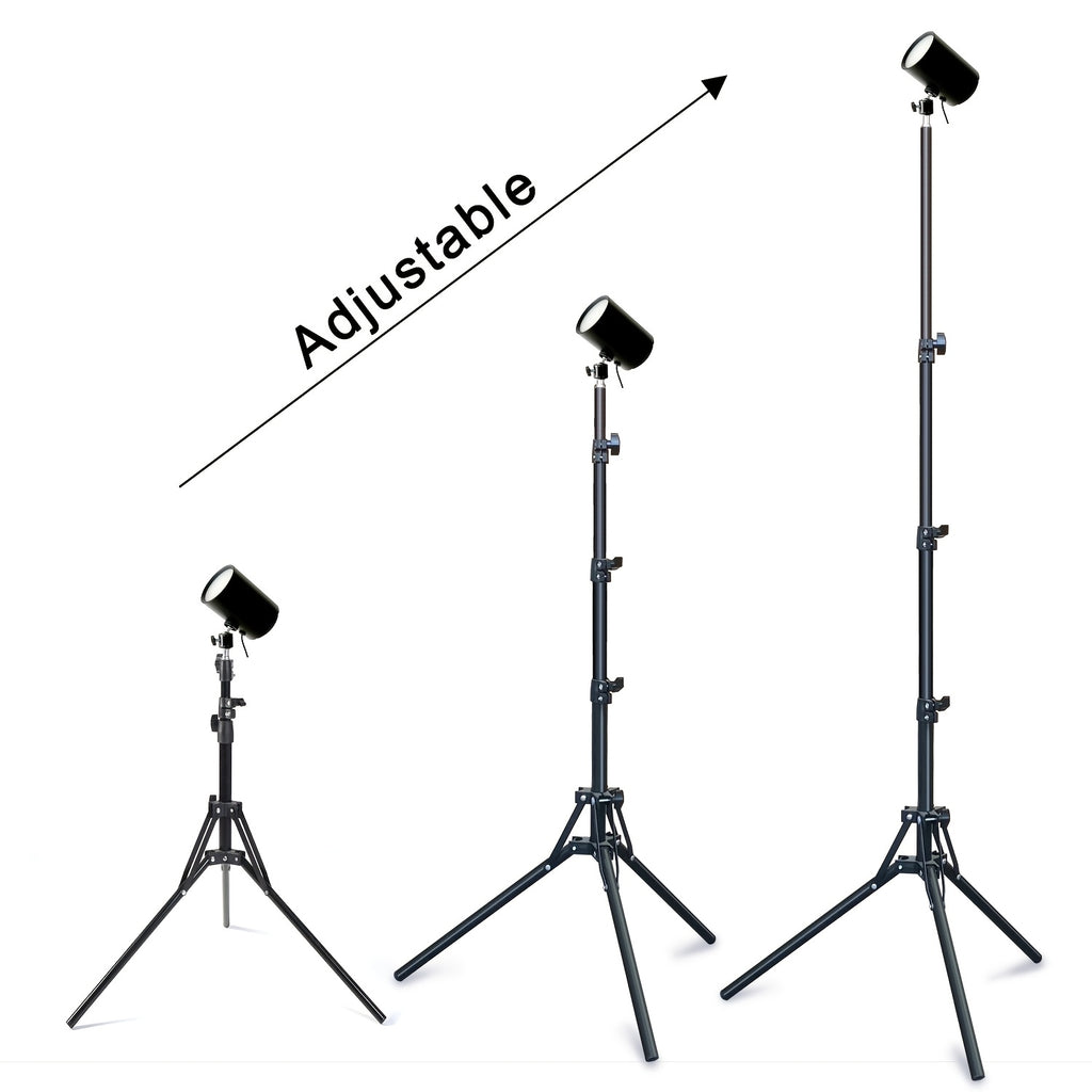 Lampe de bureau LED sur trépied pliant réglable de 80 à 156 cm
