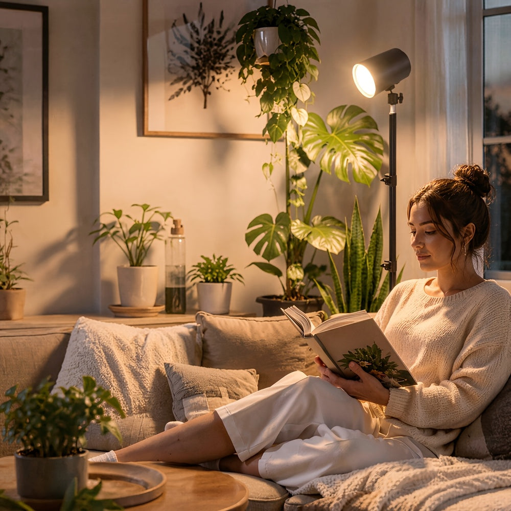 Lampe de bureau LED sur trépied pliant réglable de 80 à 156 cm