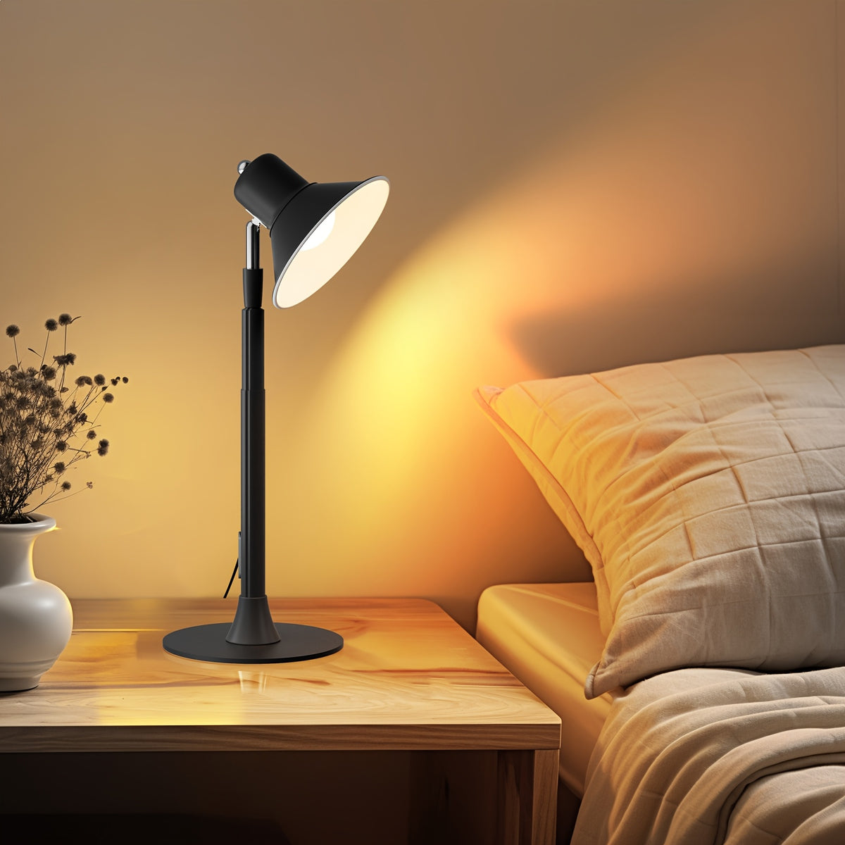 Lampe de bureau LED USB à abat-jour de 14 ou 12 cm de large