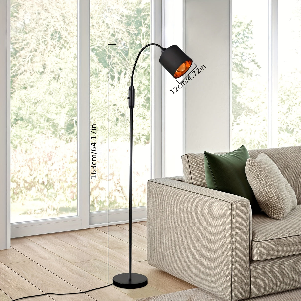 Lampe de bureau liseuse à col flexible, douille E14 de 40 W