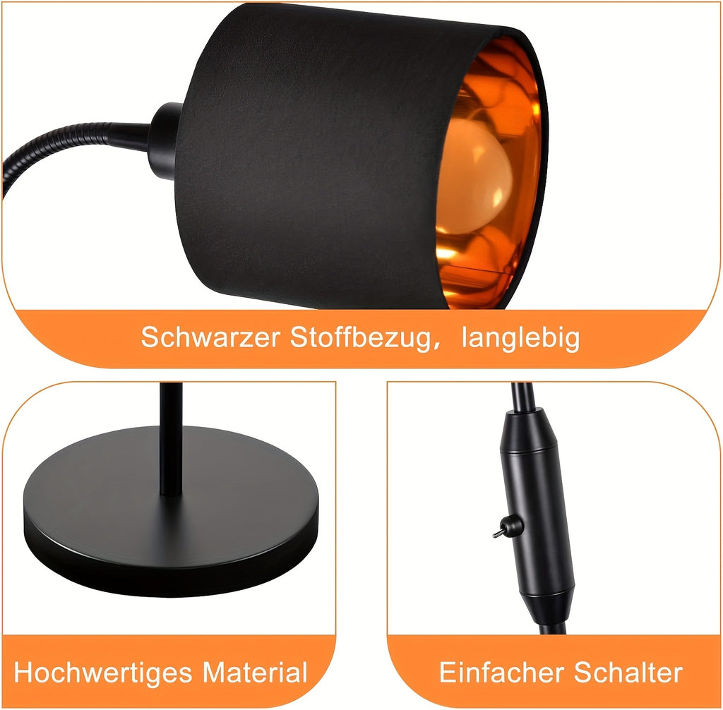 Lampe de bureau liseuse à col flexible, douille E14 de 40 W