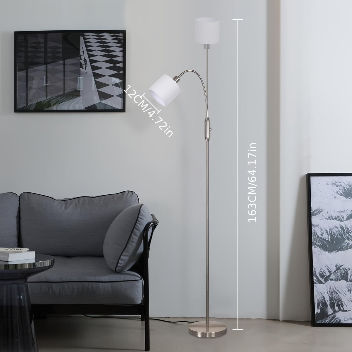 Lampe de bureau liseuse à col flexible, douille E14 de 40 W