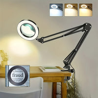 Lampe de bureau loupe LED - Grossissement 10x et bras articulé — photo 1