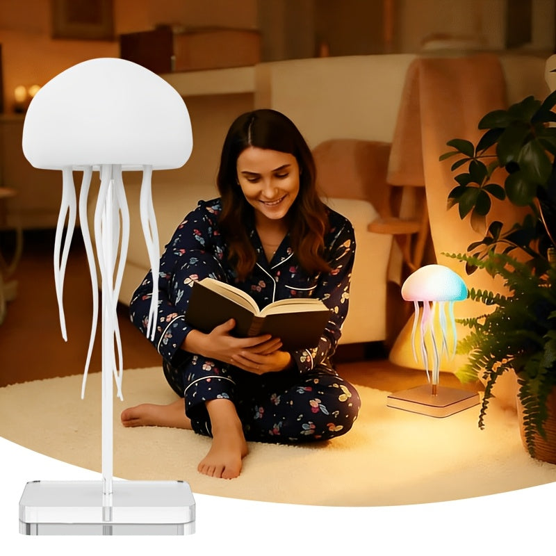 Lampe de bureau méduse RGB sans fil - Veilleuse d'ambiance — photo 2