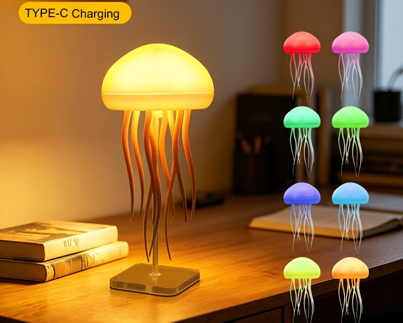 Lampe de bureau méduse RGB sans fil - Veilleuse d'ambiance — photo 4