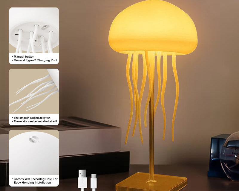Lampe de bureau méduse RGB sans fil - Veilleuse d'ambiance — photo 5