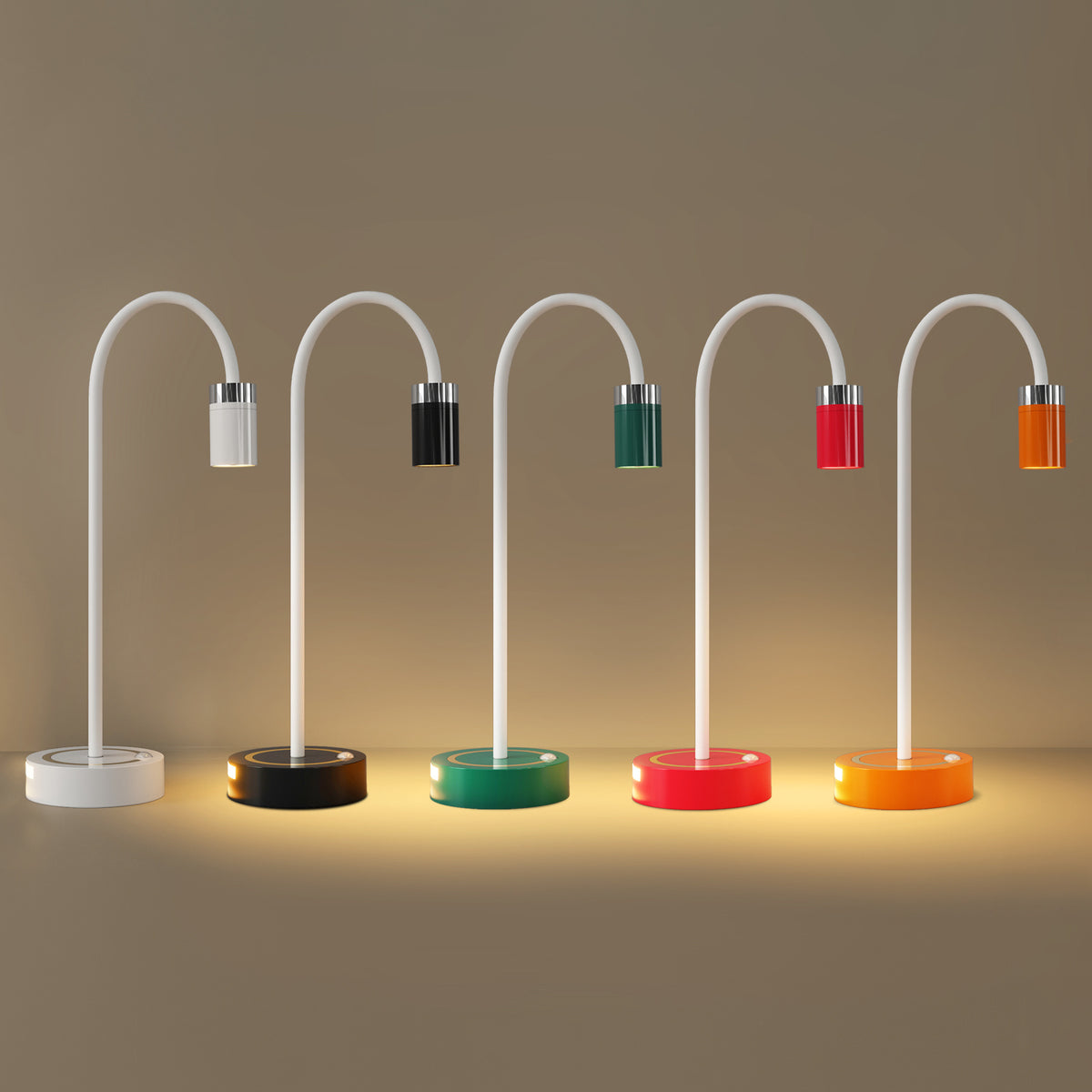 Lampe de bureau applique à coller, 32 cm, capteur intégré