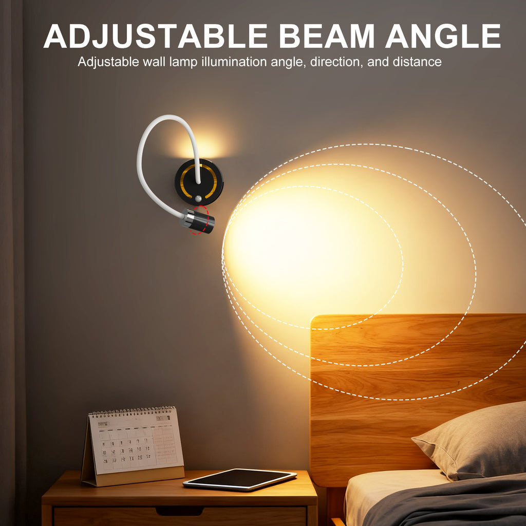 Lampe de bureau applique à coller, 32 cm, capteur intégré