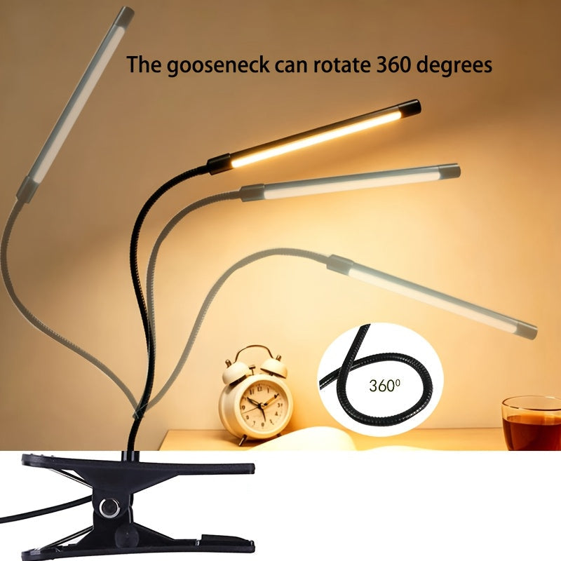 Lampe de bureau à pince LED - Éclairage orientable tricolore — photo 4 Image