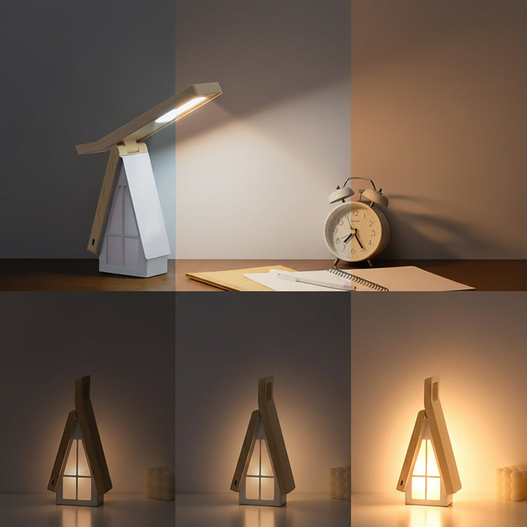 Lampe de bureau pliable forme maisonnette – Tactile sans fil — photo 5