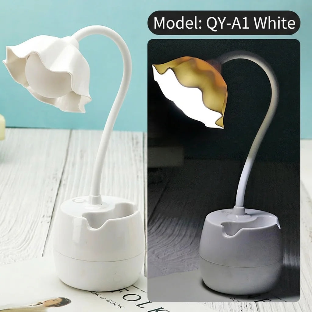 Lampe de bureau avec porte-crayons - LED flexible rechargeable — photo 3