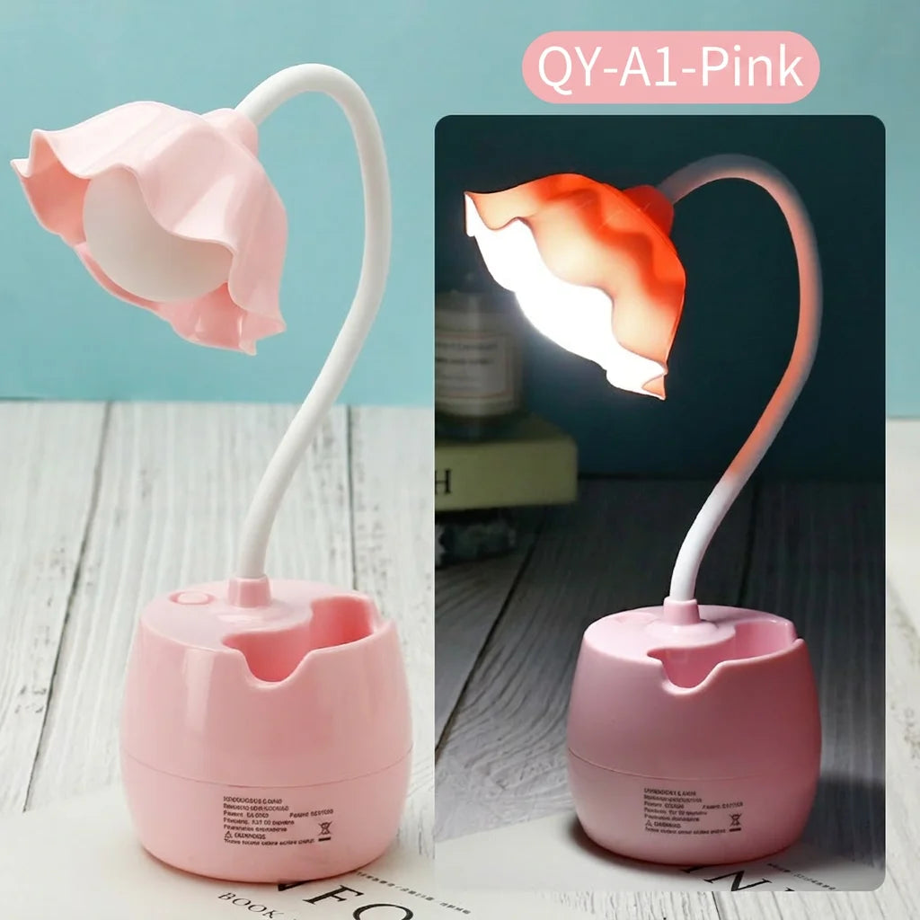 Lampe de bureau avec porte-crayons - LED flexible rechargeable — photo 4