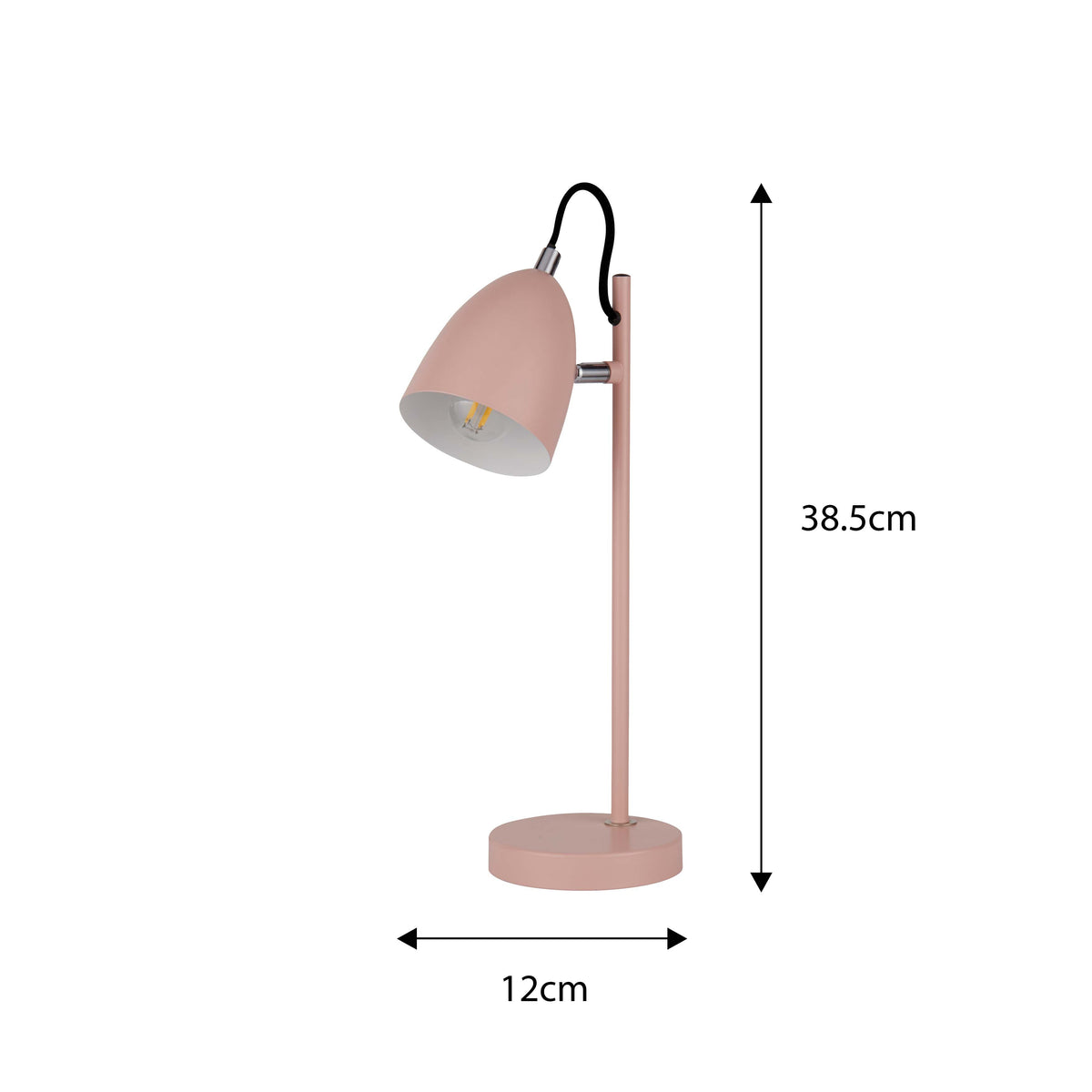 Lampe de bureau rose articulée – Métal mat et design doux — photo 5