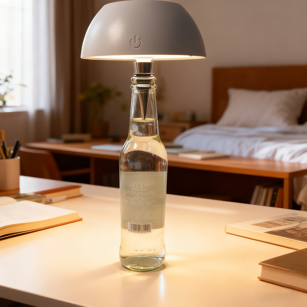 Lampe de bureau sans fil à poser sur bouteille - Tactile — photo 4