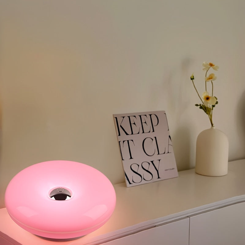 Lampe de bureau sans fil design donut - Tactile et colorée — photo 1